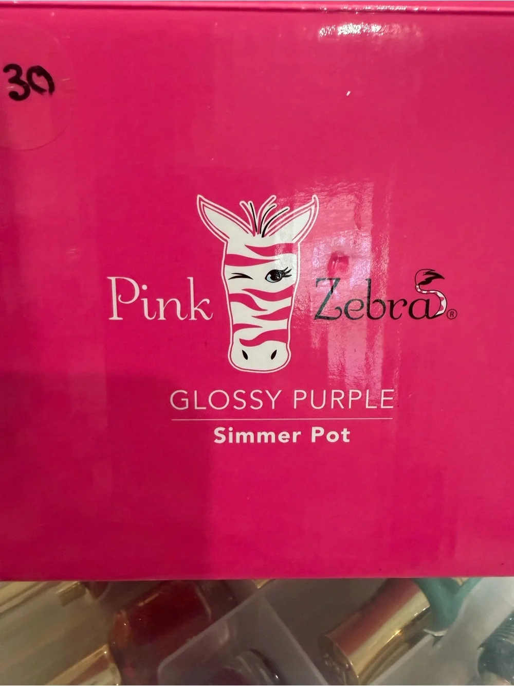 Pink Zebra Glossy Purple Simmer Pot Wax Warmer